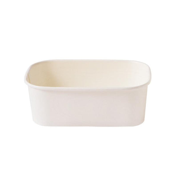 Kraft Paper Bowl For Takeaway Leak Proof Disposable Food Container White 1000Ml 300Pcs Food Storage Containers