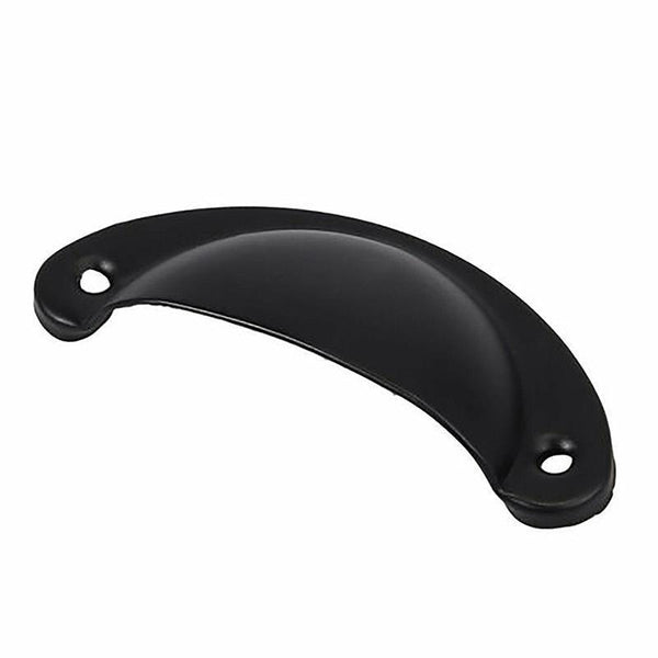 30X Modern Cup Cabinet Handle Knob Drawer Furniture Door Pull Shell Cupboard Black Cabinets & Cupboards