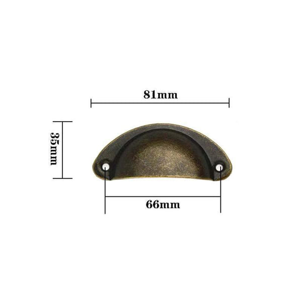 30X Modern Cup Cabinet Handle Knob Drawer Furniture Door Pull Shell Cupboard Black Cabinets & Cupboards