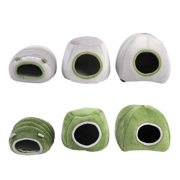 Soft Small Animal Guinea Pig Cozy Warm Pet Tent Hamster House Hideout Cave Bed Grey Stump Small Animal Supplies