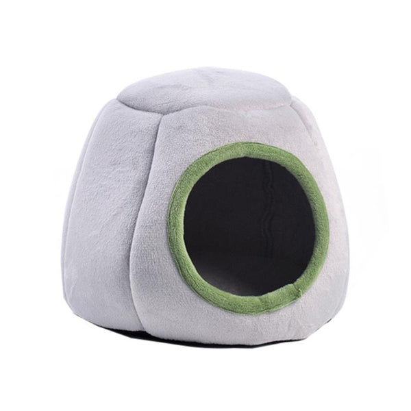 Soft Small Animal Guinea Pig Cozy Warm Pet Tent Hamster House Hideout Cave Bed Grey Stump Small Animal Supplies