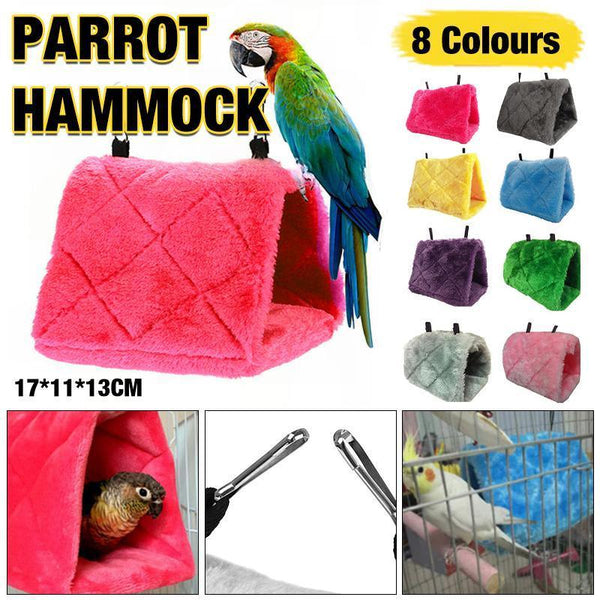 Pet Bird Parrot Parakeet Budgie Warm Hammock Cage Hut Tent Bed Hanging Cave Bird Cages