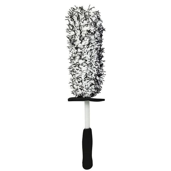 Car Wheel Cleaning Brush Tool Alloy Soft Bristle Black+White Waxes & Polishes