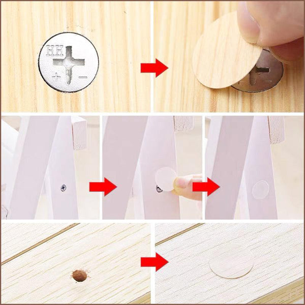 54 X Self Adhesive Decorative Screw Cover Caps Holes Cams Furniture Kitchen 20Mm Pc 002 Adhesive Tapes