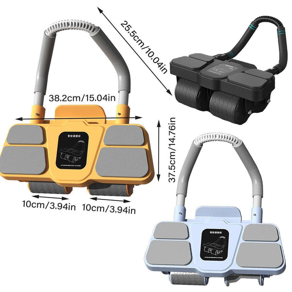 Four Wheel Abdominal Roller Automatic Rebound Machine Home Fitness Equipment Orange Abdominal Machines