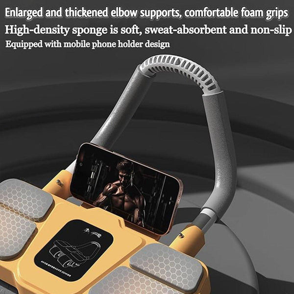 Four Wheel Abdominal Roller Automatic Rebound Machine Home Fitness Equipment Orange Abdominal Machines