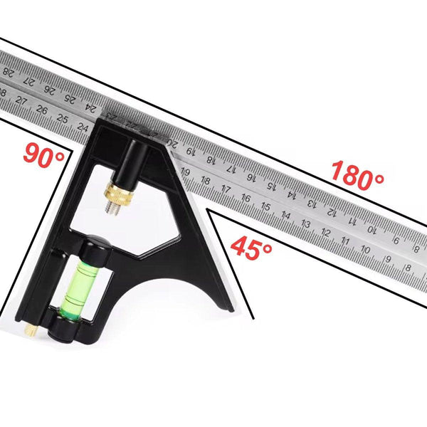 300Mm Horizontal Movable Angle Ruler Adjustable Measuring Tool For Engineering Other Measuring & Layout Tools