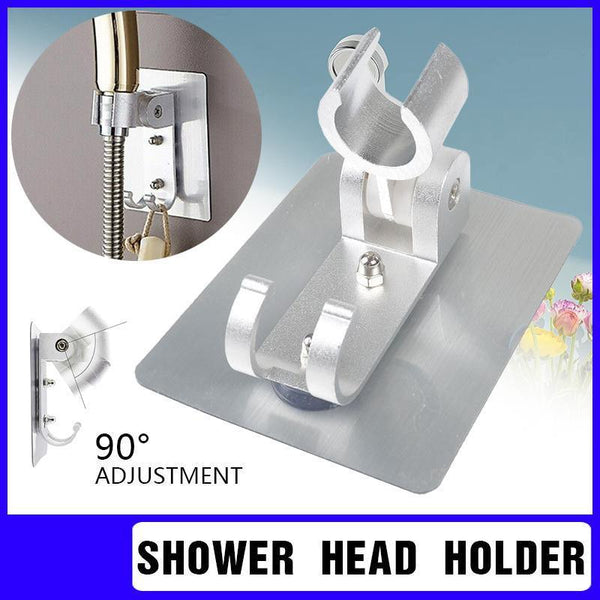 Bracket Suction Shower Head Handset Holder Bathroom Wall Mount +Hooks Shower Head Holders