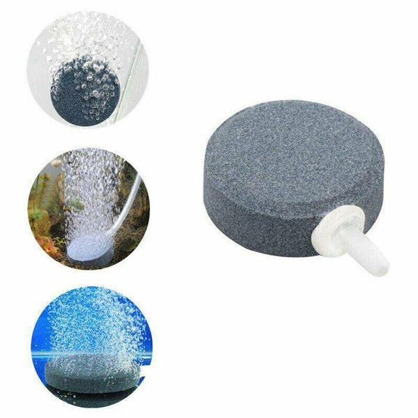 Round Air Stone Disk Bubble Diffuser Airstone Hydroponics Aquarium Fish Tank 8Cm Aquariums