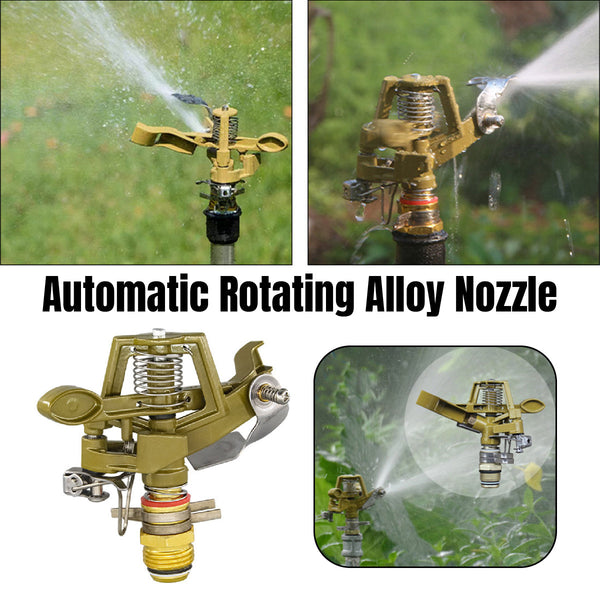 360 Degrees Alloy Sprinkler Head Garden Lawn Rotating Nozzle Adjustable Angle Durable Lawn Sprinklers & Sprinkler Heads
