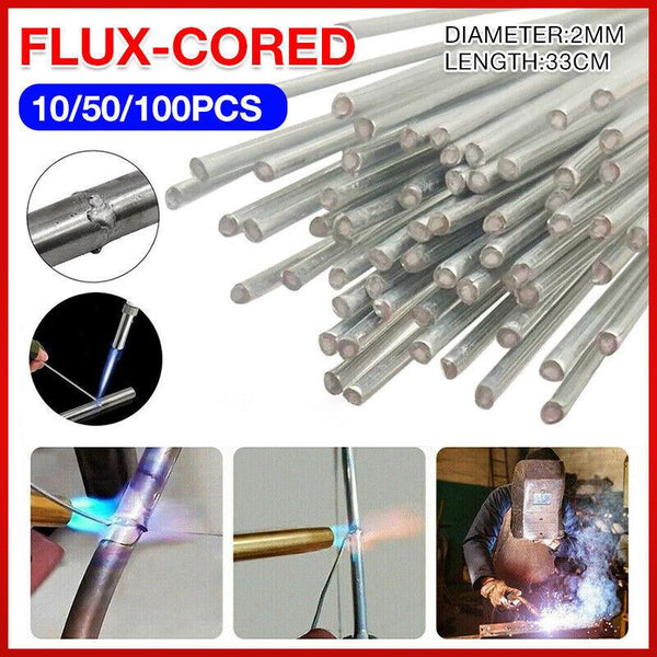 10 50X Aluminium Low Temp Welding Rods Durable Flux Cored Brazing Repair Sticks 2*330Mm 50Pcs Welding & Soldering Tools