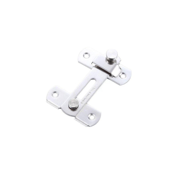 2 Sets 90 Degree Sliding Door Latch Lock Catch Kit For Home Use Flat Silver Door Locks & Lock Mechanisms