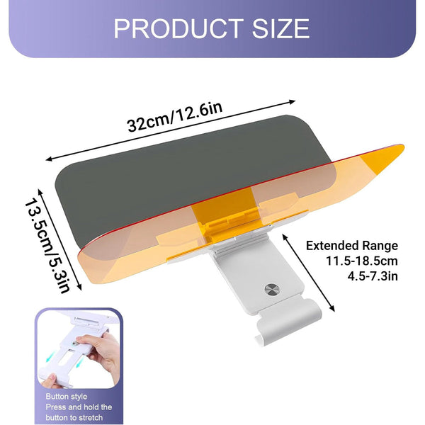 Day Night Anti Glare Sun Visor Mirror High Beam Shield Driver Eye Protection Sun Visors