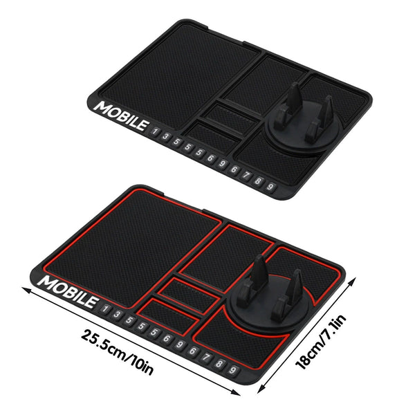 Car Mobile Phone Holder Dashboard Mount Mat Non Slip Grip Stand Anti Pad Black Mounts & Holders