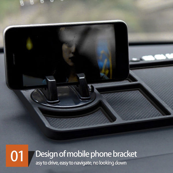 Car Mobile Phone Holder Dashboard Mount Mat Non Slip Grip Stand Anti Pad Black Mounts & Holders