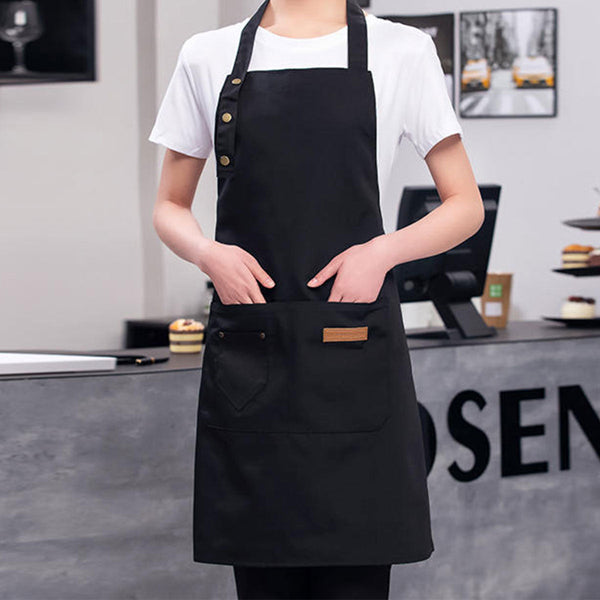 Work Apron Neck Strap Waist Tie Kitchen Cooking Bib Men Women Brown Aprons