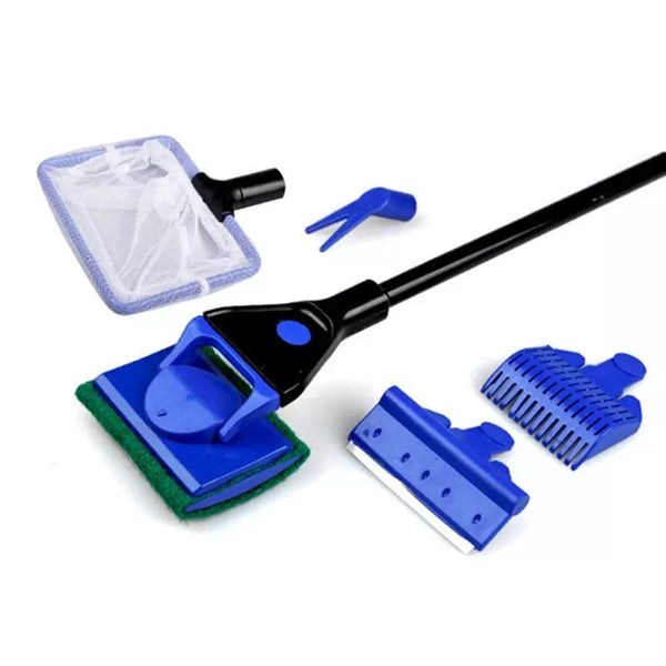 5 In1 Water Aquarium Cleaning Tool Fish Tank Gravel Vacuum Glass Cleaner Brush Cleaning & Maintenance