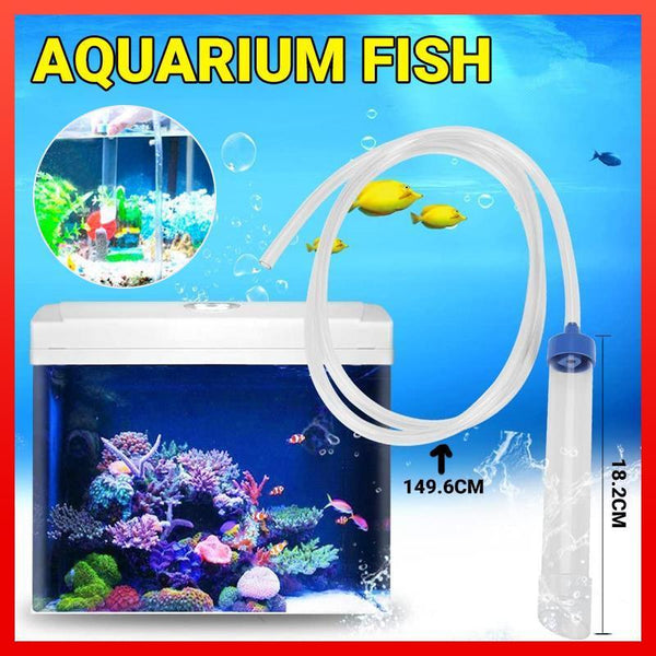 Aquarium Gravel Cleaner Siphon Hose Manual Water Changer For Small Fish Tanks Cleaning & Maintenance