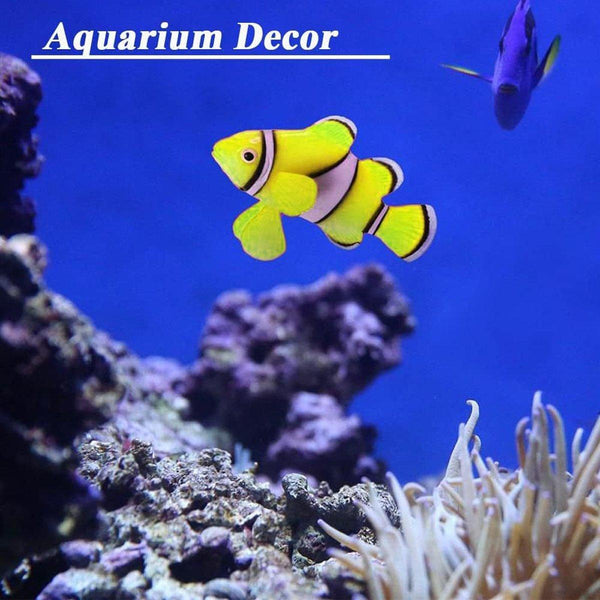 2Pcs Artificial Betta Fish Aquarium Silicone Floating Moving Fish Sky Blue Goldfish Decorations