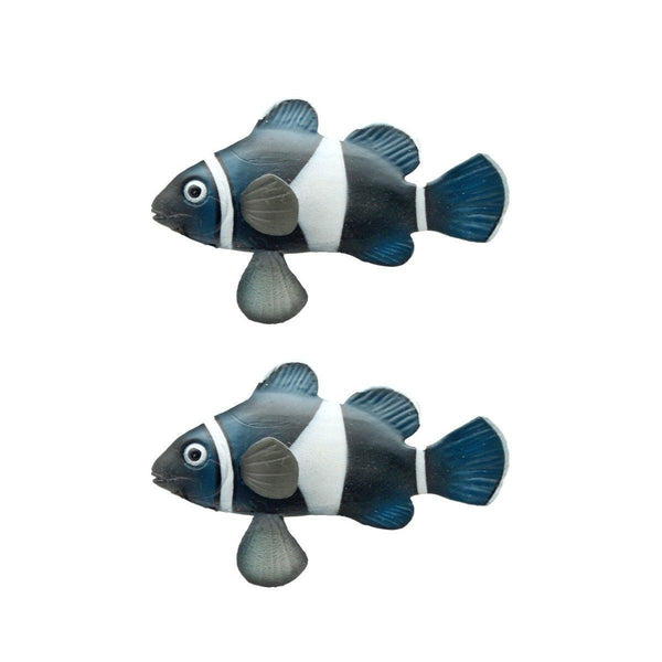2Pcs Artificial Betta Fish Aquarium Silicone Floating Moving Fish Sky Blue Goldfish Decorations