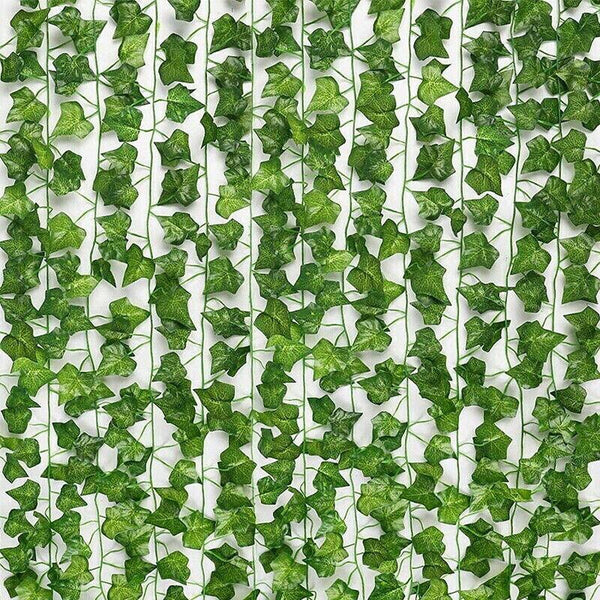 12 X 2M Artificial Ivy Vine Fake Foliage Flower Hanging Leaf Garland Plant Party Scindapsus Leaves Artificial Plants