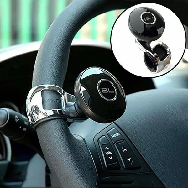 Universal Black Metal Steering Wheel Car Accessories Helper Grip Spinner Knob Steering Wheels & Horns