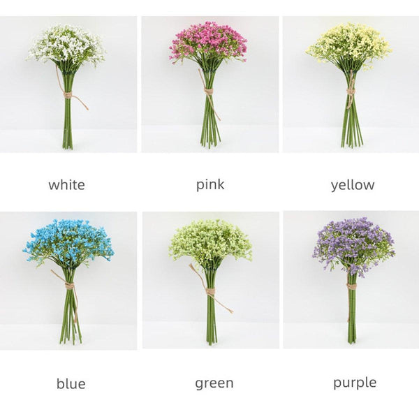 16Pcs Artificial Foam Full Star Flowers Wedding Bouquet Home Decor Simulation Pink Artificial Plants