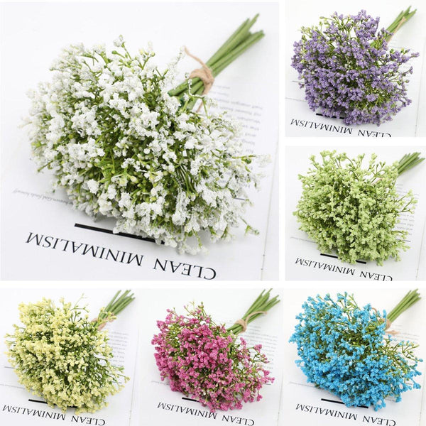 16Pcs Artificial Foam Full Star Flowers Wedding Bouquet Home Decor Simulation Pink Artificial Plants