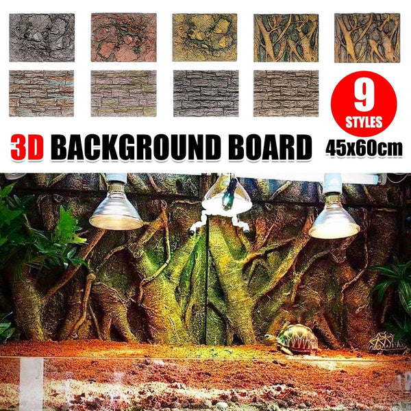 Pet Reptile Tank Board 3D Foam Backgrounds And Habitat Decoration Styles Reptiles
