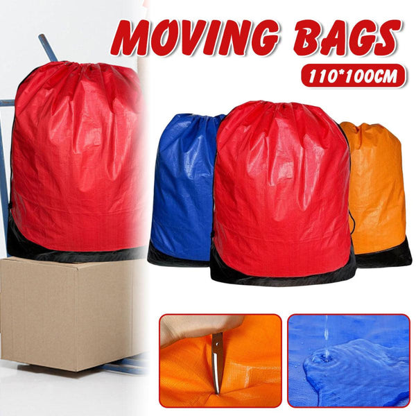 Waterproof Drawstring Moving Bag Large Packing Transfer For Travel Storag Blue Storage Bags