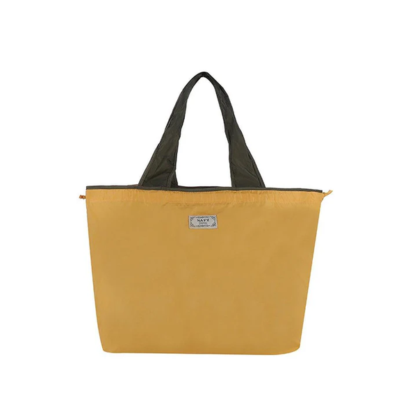 Ultra Light Foldable Large Capacity Portable Shopping Bag With Drawstring Mouth Ginger Size Reusable Shopping Bags