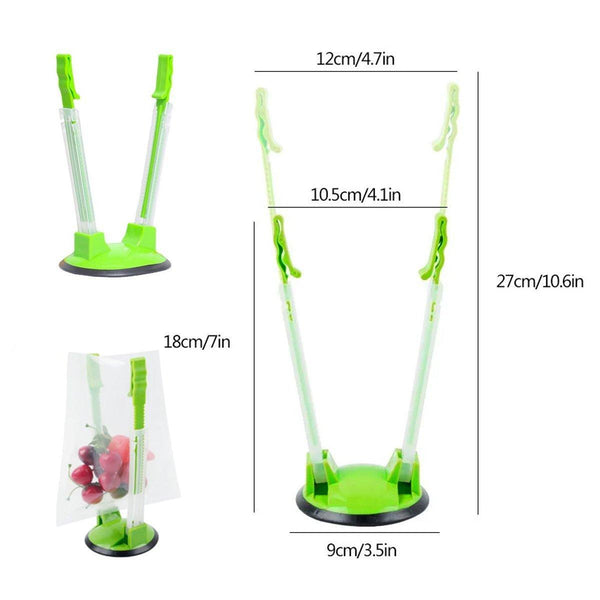8Pcs Kitchen Bag Holder Stand Plastic Storage Rack Food Organizer Other Kitchen Storage
