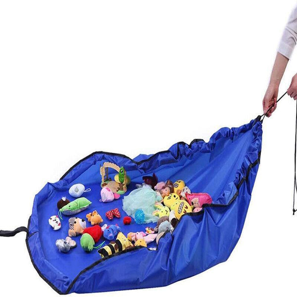 150Cm Play Mat Bag Portable Toy Storage Organizer With Drawstring Closure Purple Toy Boxes