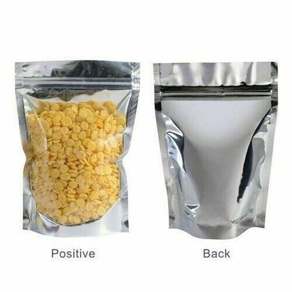 Clear Aluminum Foil Mylar Stand Up Retail Bags Zip Lock Pouches Packaging 9*14+3Cm 50Pcs Other Envelopes & Mailers