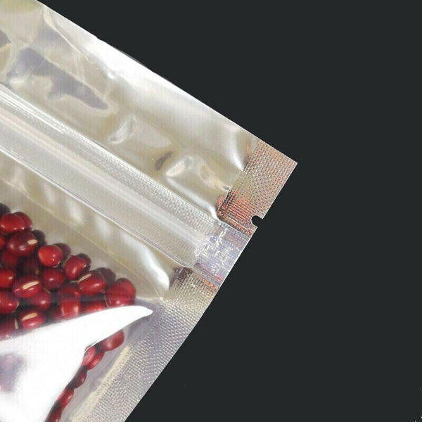 Clear Aluminum Foil Mylar Stand Up Retail Bags Zip Lock Pouches Packaging 9*14+3Cm 50Pcs Other Envelopes & Mailers