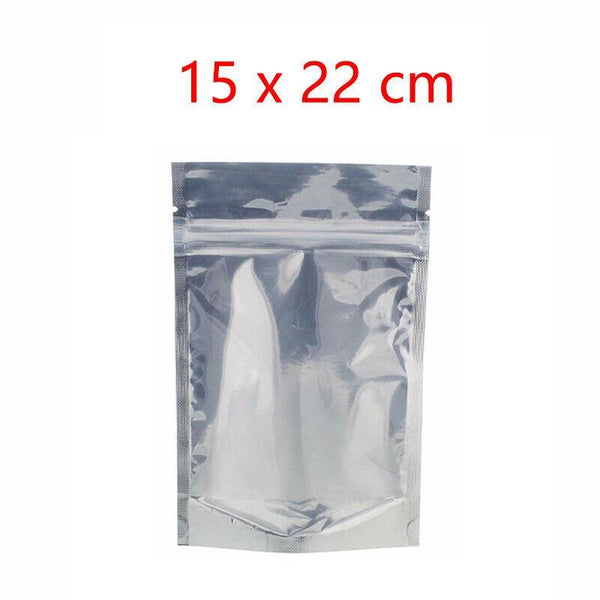Clear Aluminum Foil Mylar Stand Up Retail Bags Zip Lock Pouches Packaging 9*14+3Cm 50Pcs Other Envelopes & Mailers