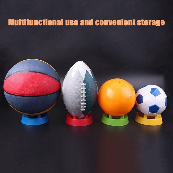 2Pcs Football Basketball Volleyball Storage Stand Multi Functional Ball Holder Blue Basketballs