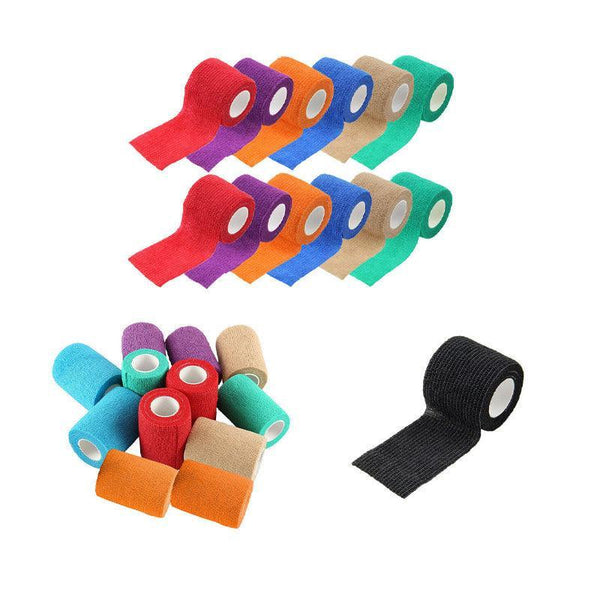 12 Multi Size Self Adhesive Cohesive Pet Bandage Wraps 12Pcs(10Cm*4.5M) Dog Grooming