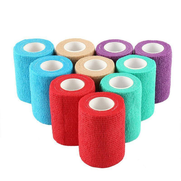 12 Multi Size Self Adhesive Cohesive Pet Bandage Wraps 12Pcs(10Cm*4.5M) Dog Grooming