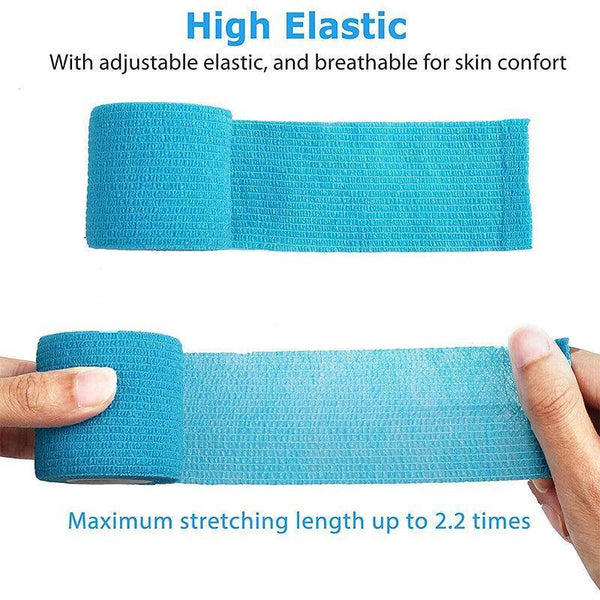 12 Multi Size Self Adhesive Cohesive Pet Bandage Wraps 12Pcs Black 5Cm X 4.5M Bandages Gauze & Dressings