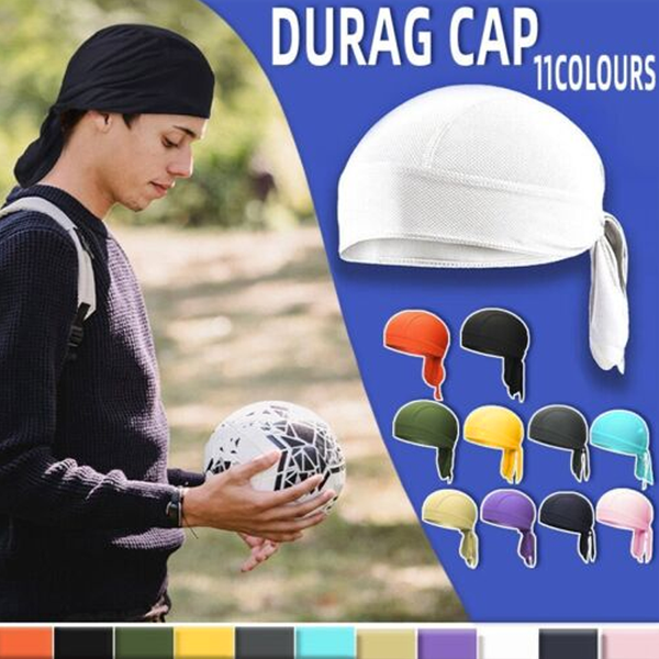 Durag Bandanna Cap Cycling Head Wraps Skull Scarves Caps Motorcycle Sports Black Other Cycling Clothing