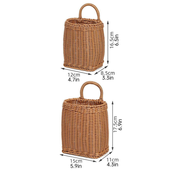 Wall Hanging Basket Kitchen Storage Small Flower Organizer 12Cm Storage Bins & Baskets