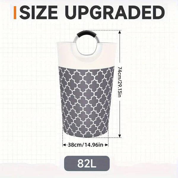 82L Large Capacity Laundry Basket For Dirty Clothes Toy Storage And Organizing Grey Laundry Baskets & Hampers