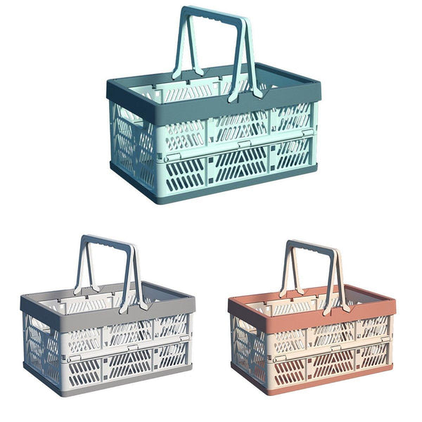 Foldable Picnic Basket Lightweight Storage For Outdoor Use Grey Picnic Baskets & Backpacks