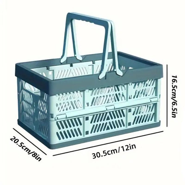 Foldable Picnic Basket Lightweight Storage For Outdoor Use Grey Picnic Baskets & Backpacks