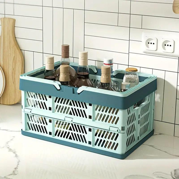 Foldable Picnic Basket Lightweight Storage For Outdoor Use Grey Picnic Baskets & Backpacks