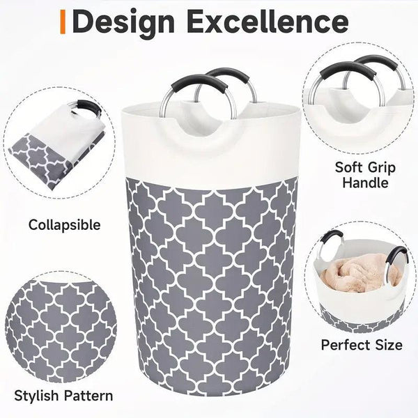 82L Large Capacity Laundry Basket For Dirty Clothes Toy Storage And Organizing Red Laundry Baskets & Hampers