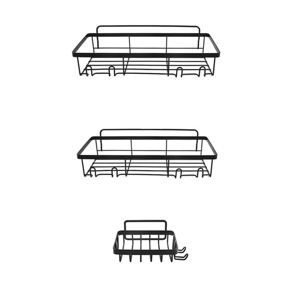Perforation Free Bathroom Shelf Space Saving Storage Rack Organizer For Home Use Bathroom Storage & Organisers