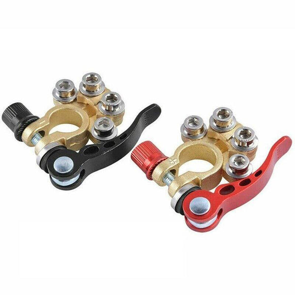 Heavy Duty Car Battery Terminal Clamp 2Pcs Quick Release Brass Connector Jump Starters