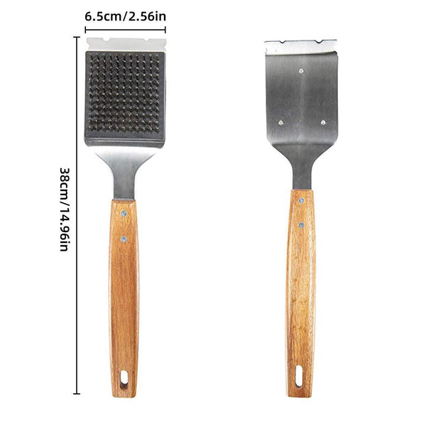 Bbq Grill Cleaning Brush Heavy Duty Wire Scraper For Outdoor Maintenance Barbecue Accessories